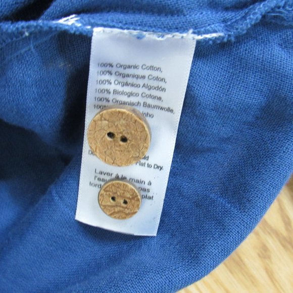 Emerson Fry India Collection LAURENT BLOUSE - LAPIS ORGANIC Blue XS NWT - Picture 9 of 9